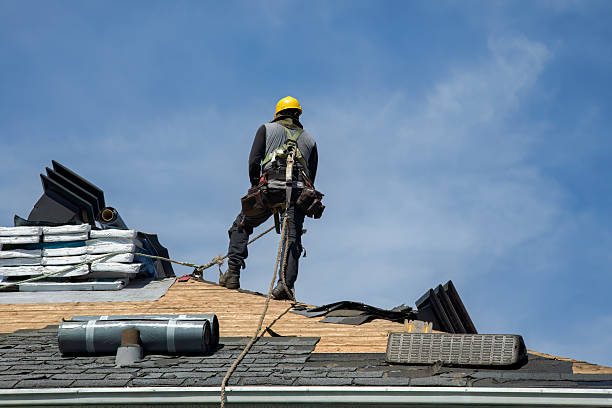 Professional Roof Replacement technician working in Yantic, CT